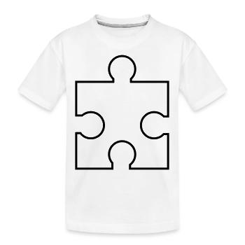 puzzle - Kinder Premium Bio T-Shirt - Weiß - Vorne