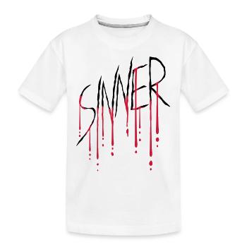 Sinner wound scratch - Kids' Premium Organic T-Shirt - white - Front