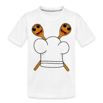 Chef chapeau cuillère en bois - T-shirt bio Premium Enfant - blanc - Devant