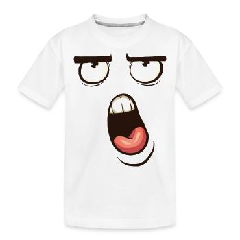 Visage Dessin animé LOL - T-shirt bio Premium Enfant - blanc - Devant