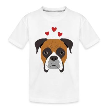 Boxer Amour - T-shirt bio Premium Enfant - blanc - Devant