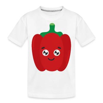 Poivrons rouges - T-shirt bio Premium Enfant - blanc - Devant