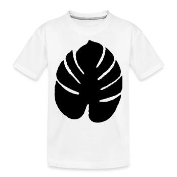 Feuille exotique noire - T-shirt bio Premium Enfant - blanc - Devant