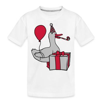 Birthday Party Celebrate Goose - Kids' Premium Organic T-Shirt - white - Front