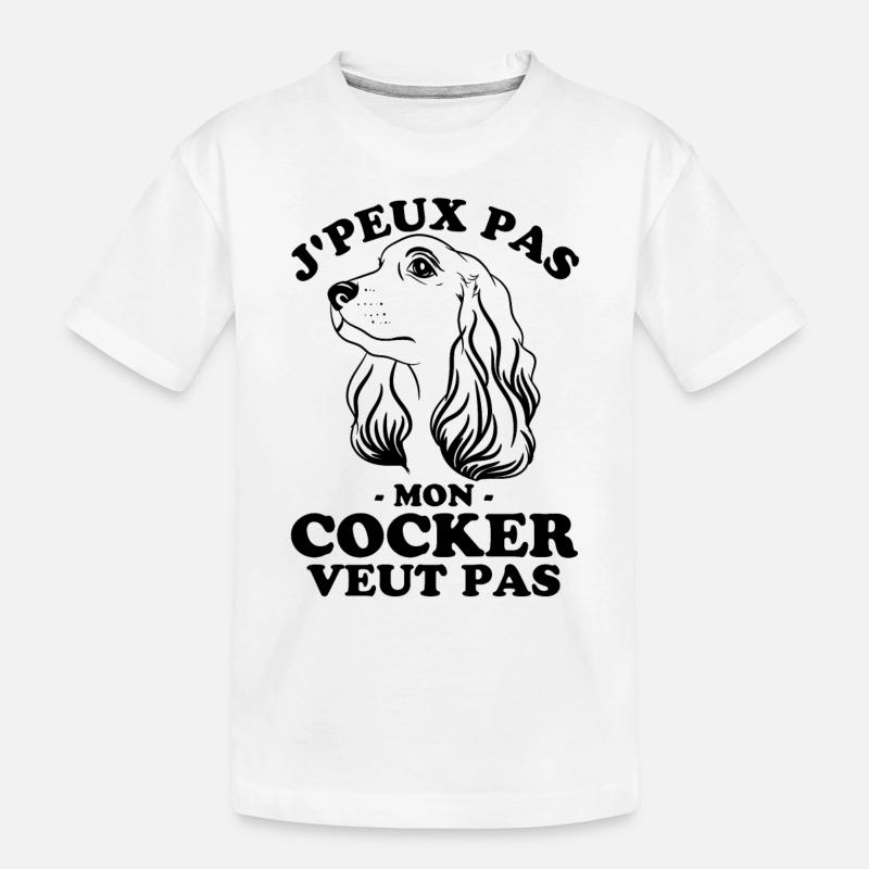 Je PEUX PAS MON COCKER VEUT PAS 3 - T-shirt bio Premium Enfant - blanc