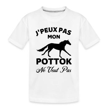 Cheval pottok 2 - T-shirt bio Premium Enfant - blanc - Devant