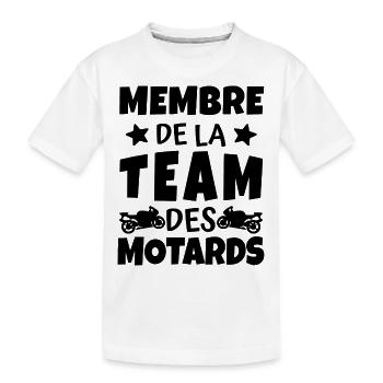 team motard / cadeau humour motard - T-shirt bio Premium Enfant - blanc - Devant