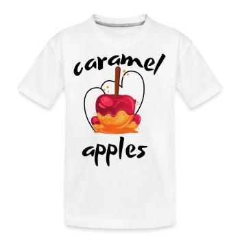 Pommes au caramel - pour les amateurs de bonbons sucrés - T-shirt bio Premium Enfant - blanc - Devant
