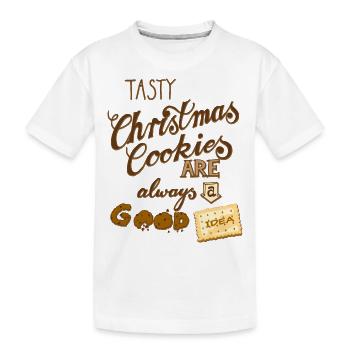 Tasty Christmas cookies are always a good idea - Kids' Premium Organic T-Shirt - white - Front