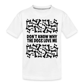 Dog Dog Bones Dog Friend Dog School - Kids' Premium Organic T-Shirt - white - Front