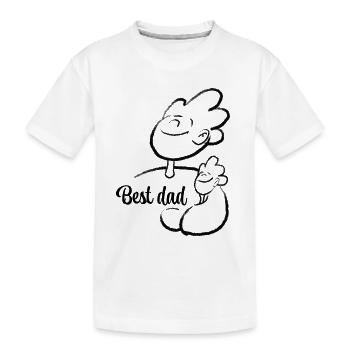 Meilleure illustration père et fils - T-shirt bio Premium Enfant - blanc - Devant