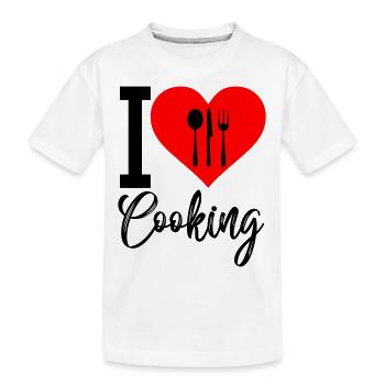 J’adore cuisiner - T-shirt bio Premium Enfant - blanc - Devant