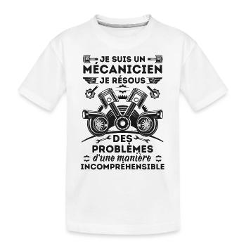 Mécanicien qui résout des problèmes 2 - T-shirt bio Premium Enfant - blanc - Devant