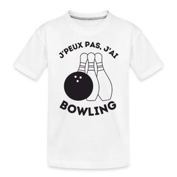 Bowling - T-shirt bio Premium Enfant - blanc - Devant