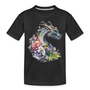 Dragon japonais - T-shirt bio Premium Enfant - noir - Devant