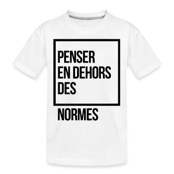 PENSER EN DEHORS DES NORMES - T-shirt bio Premium Enfant - blanc - Devant
