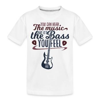 Visuel guitare basse pour musicien à offrir - T-shirt bio Premium Enfant - blanc - Devant