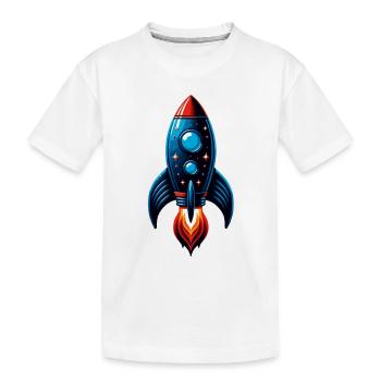 Raketenstarter | Spacemen - Kinder Premium Bio T-Shirt - Weiß - Vorne