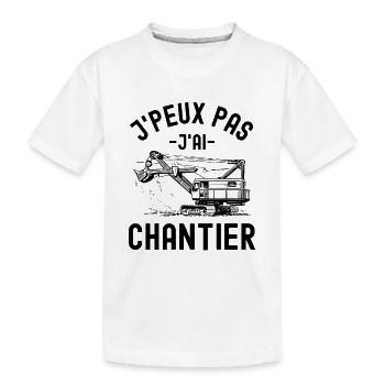 Chantier de construction - T-shirt bio Premium Enfant - blanc - Devant