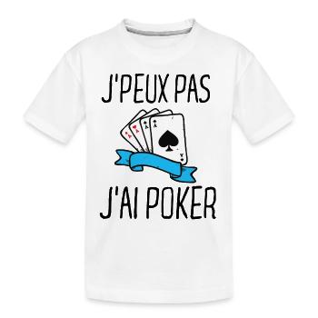 Poker jeu de cartes - T-shirt bio Premium Enfant - blanc - Devant