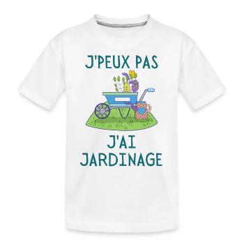 Jardinage jardin plantes - T-shirt bio Premium Enfant - blanc - Devant
