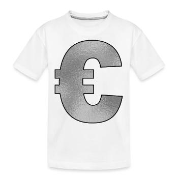Signe de l’Euro Argent - T-shirt bio Premium Enfant - blanc - Devant