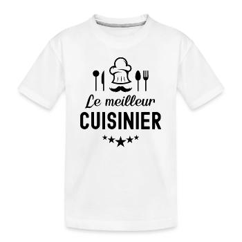 Meilleur cuisinier 2 - T-shirt bio Premium Enfant - blanc - Devant