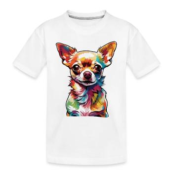 Chihuahua / petit chien / animal / minuscule / race - T-shirt bio Premium Enfant - blanc - Devant
