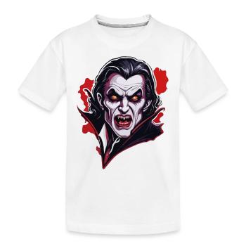 Vampir / Dracula / Blutsauger / Halloween / Mythos - Kinder Premium Bio T-Shirt - Weiß - Vorne