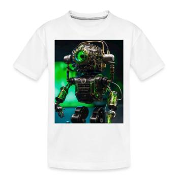 Digitale Kunst eines Roboter-Mikrofons - Kinder Premium Bio T-Shirt - Weiß - Vorne