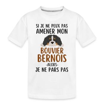 Chien de race bouvier bernois - T-shirt bio Premium Enfant - blanc - Devant