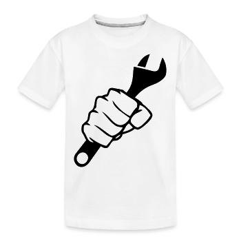 Clé à poing - T-shirt bio Premium Enfant - blanc - Devant