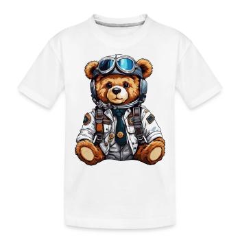 Ours en peluche / Peluche / Animal en peluche / Idée cadeau - T-shirt bio Premium Enfant - blanc - Devant
