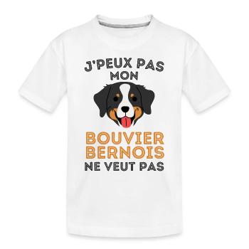 Chien de race bouvier bernois - T-shirt bio Premium Enfant - blanc - Devant