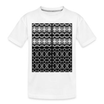 Einzigartige Kunst - Kinder Premium Bio T-Shirt - Weiß - Vorne