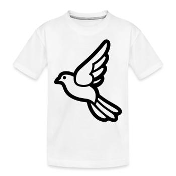 Taube - Kinder Premium Bio T-Shirt - Weiß - Vorne