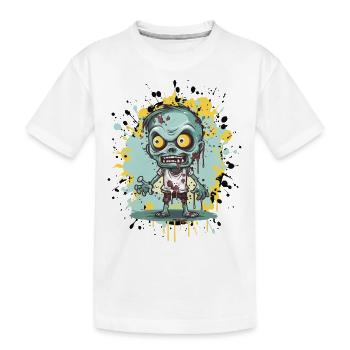 Bande dessinée de zombies - T-shirt bio Premium Enfant - blanc - Devant