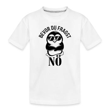 Funny Design with Cute Penguin - Kinder Premium Bio T-Shirt - Weiß - Vorne