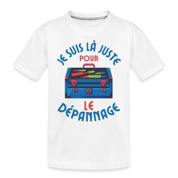 Je suis là juste pour le dépannage dépanner - T-shirt bio Premium Enfant - blanc - Devant