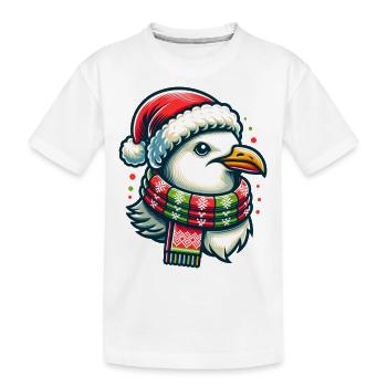 Moin Möwe Weihnachten - Kinder Premium Bio T-Shirt - Weiß - Vorne
