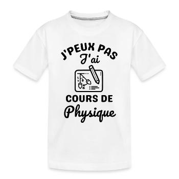 Cours de physique humour science - T-shirt bio Premium Enfant - blanc - Devant