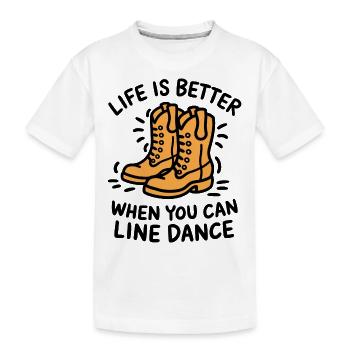 Western love on the dance floor - Kids' Premium Organic T-Shirt - white - Front