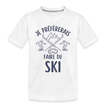 Ski en montagnes - T-shirt bio Premium Enfant - blanc - Devant