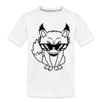 Renard Lunettes de soleil Cool Peeps High Evil Eye Fun - T-shirt bio Premium Enfant - blanc - Devant