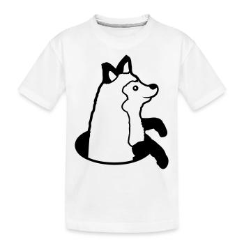 Renard Peeps Drôle Hors Du Trou De Sol Heureux Cool - T-shirt bio Premium Enfant - blanc - Devant