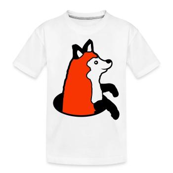 Renard Peeps Drôle Hors Du Trou De Sol Heureux Cool - T-shirt bio Premium Enfant - blanc - Devant