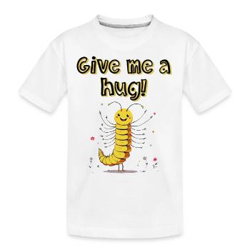 Hug me - Kids' Premium Organic T-Shirt - white - Front