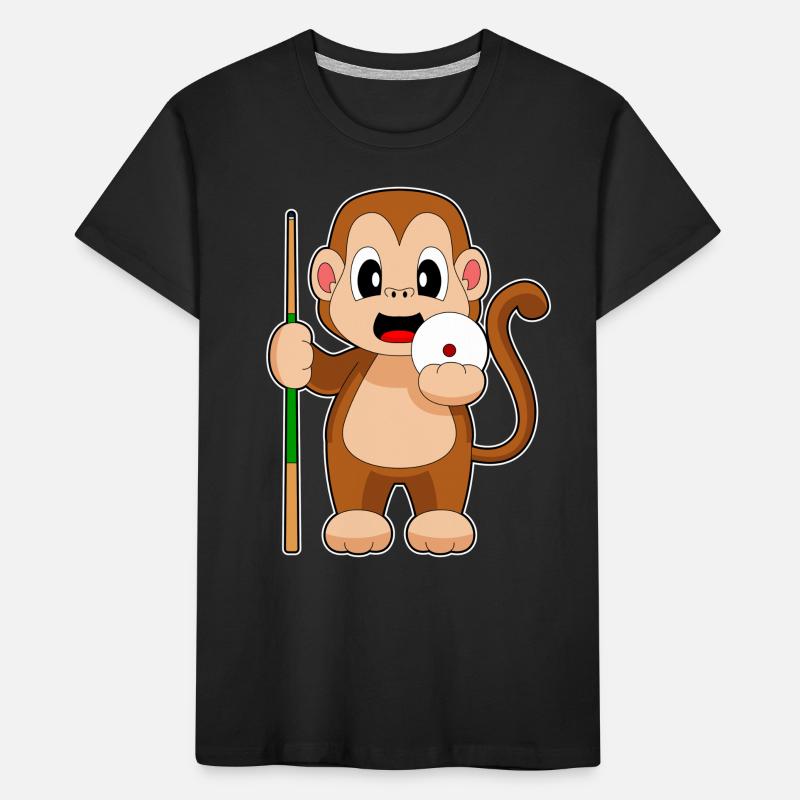 Queue de billard Monkey T-shirt bio Premium Enfant