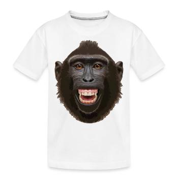 Tête de singe - T-shirt bio Premium Enfant - blanc - Devant