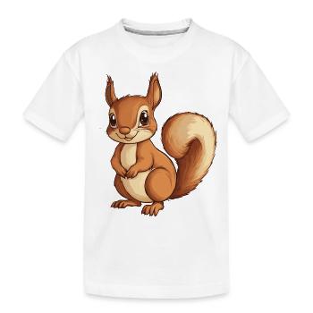 Eichhörnchen - Kinder Premium Bio T-Shirt - Weiß - Vorne
